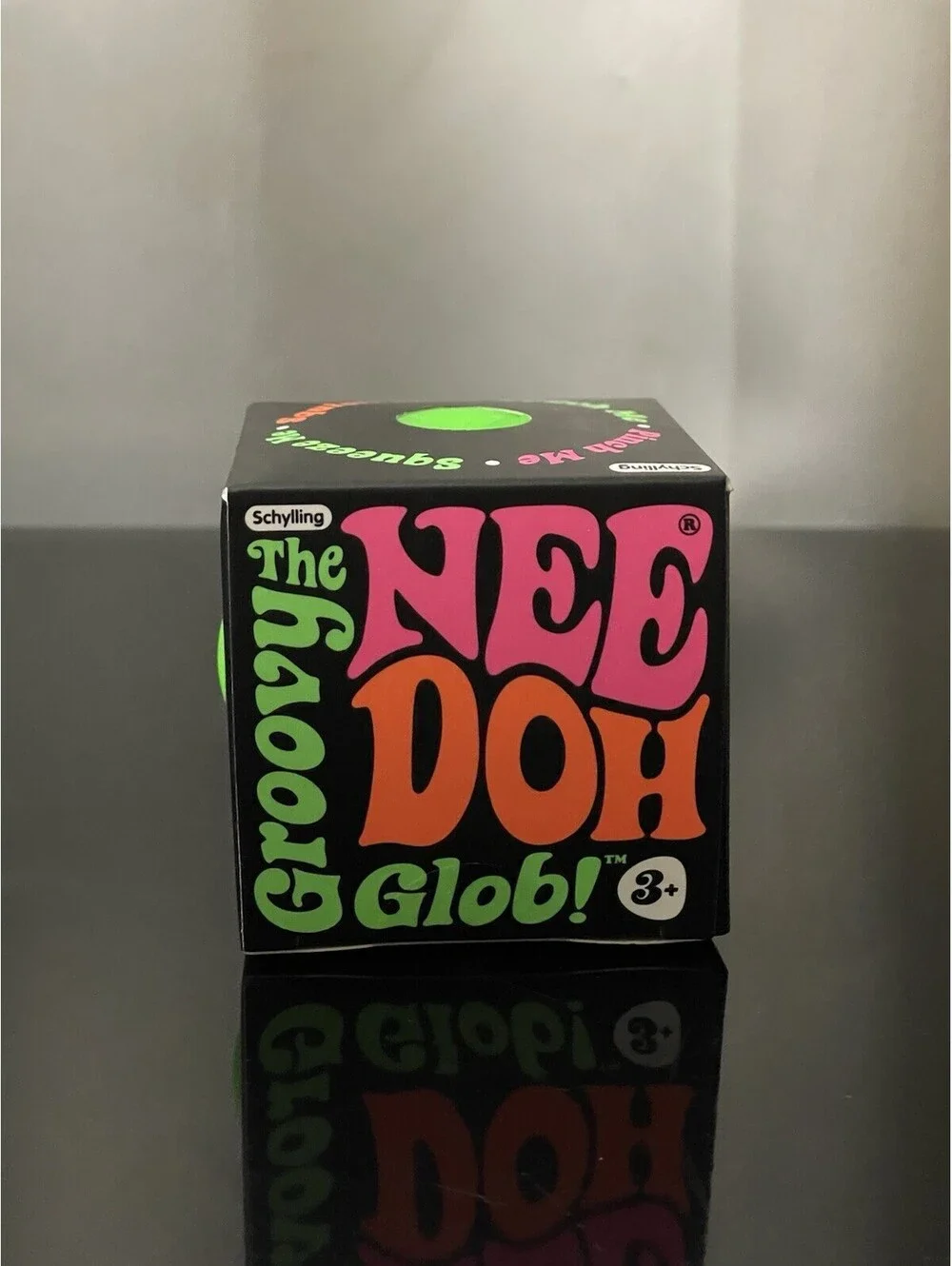 Schylling NeeDoh Groovy Glob Squeeze Toy, Green, Ages 3+ (2018)